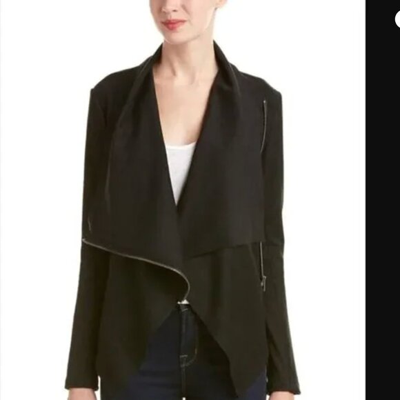 Vigoss Jackets & Blazers - Vigoss Nordstrom Asymmetrical Black Faux Suede Motorcycle Jacket Moto XSmall XS